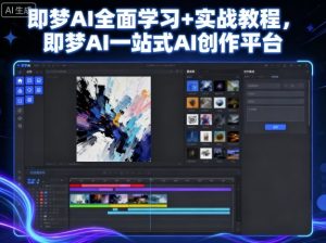 即梦AI全面学习+实战教程,即梦AI一站式AI创作平台-赚金金-技能学习分享