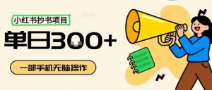 小红书抄书项目,无脑操作,一天3张-赚金金-技能学习分享