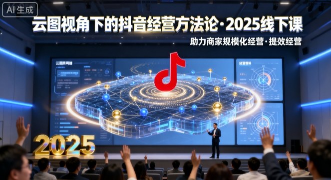 云图视角下的抖音经营方法论，2025线下课，助力商家规模化经营，提效经营（录音+字幕）-赚金金-技能学习分享