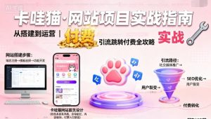 卡哇猫·网站项目,网站搭建与运营以及引流跳转付费-赚金金-技能学习分享