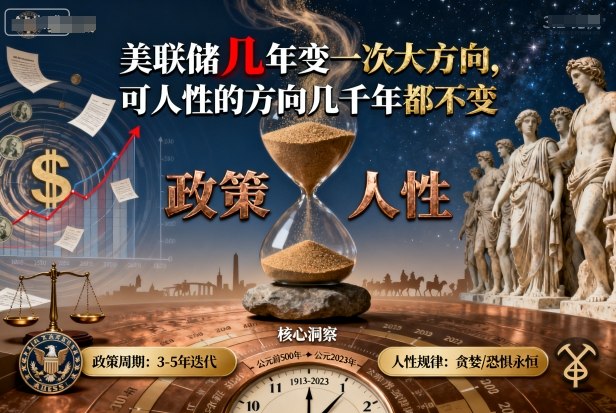 付费文章：美联储几年变一次大方向，可人性的方向几千年都不变-赚金金-技能学习分享
