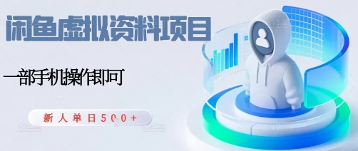闲鱼虚拟资料项目，每天一小时，新人日入5张-赚金金-技能学习分享