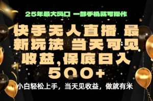 变现最快的项目,当天出收益,一部手机,保底日入5张【揭秘】-赚金金-技能学习分享