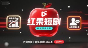 红果短剧拉新大佬爆单经验分享之如何提高短剧转化,这样做,短剧拉新转化直接提升5倍以上-赚金金-技能学习分享
