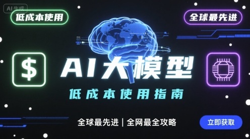 如何低成本使用全球最先进AI大模型，全网最全指南-赚金金-技能学习分享