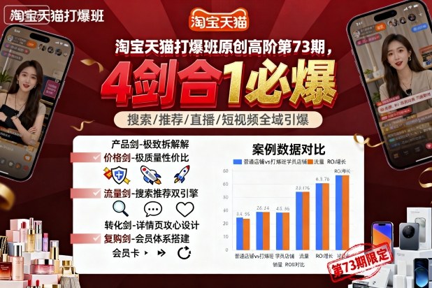 淘宝天猫打爆班原创高阶第73期，4剑合1必爆-赚金金-技能学习分享