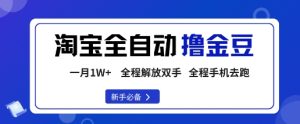 淘宝菜鸟全自动撸金豆,轻松月入1W+,全程手机去跑,操作简单【揭秘】-赚金金-技能学习分享