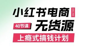 小红书无货源电商课程,上瘾式搞钱计划,不论月薪3k还是3W都应该学的賺钱技巧-赚金金-技能学习分享