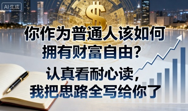 付费文章：你作为普通人该如何拥有财富自由？认真看耐心读，我把思路全写给你了-赚金金-技能学习分享