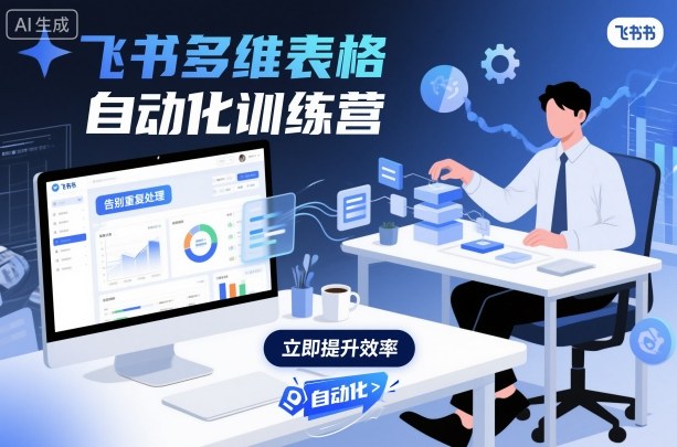 飞书多维表格自动化训练营，手把手教你告别重复处理，用多维表格开启高效办公新模式-赚金金-技能学习分享
