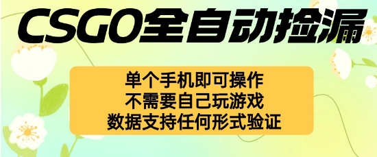 自动挂G捡漏，不用自己挂G不用玩游戏，一个手机即可操作，新手小白轻松月入1W+【揭秘】-赚金金-技能学习分享