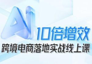 跨境电商10倍增效,跨境电商AI落地实战线上课-赚金金-技能学习分享