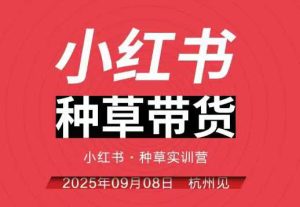 小红书种草带货实训营9月8日杭州线下课,全程录音+字幕,全网唯一小红书实战营-赚金金-技能学习分享