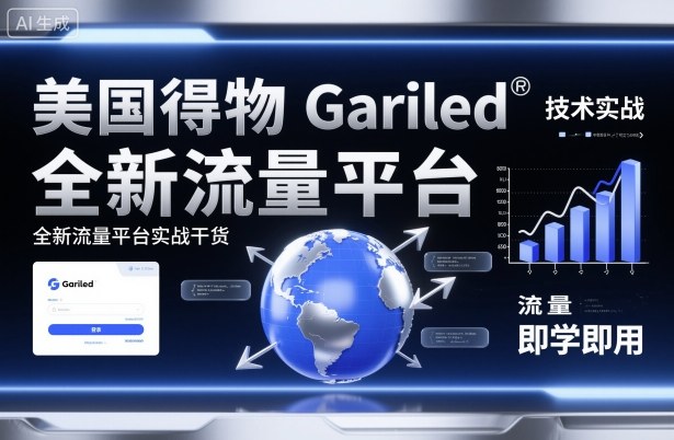 美国得物Gariled技术实战，全新流量平台​实战干货，即学即用-赚金金-技能学习分享
