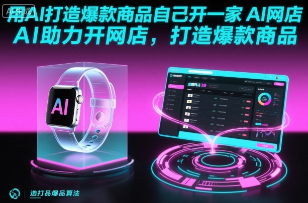 用AI打造爆款商品自己开一家AI网店，AI助力开网店，打造爆款商品-赚金金-技能学习分享