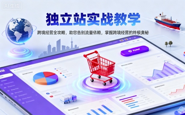 独立站实战教学，跨境经营全攻略，助您告别流量依赖，掌握跨境经营的终极奥-赚金金-技能学习分享