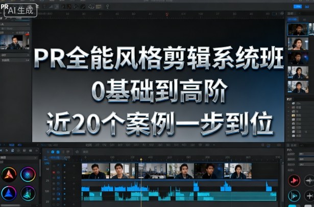 PR全能风格剪辑系统班，0基础到高阶，近20个案例一步到位-赚金金-技能学习分享