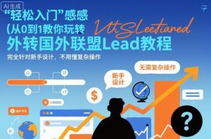国外联盟賺美刀项目,从0到1教你玩转国外联盟Lead教程,纯新手可操作性100%-赚金金-技能学习分享