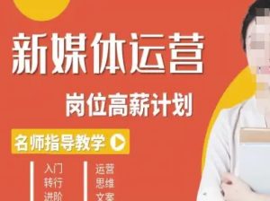 新媒体运营高薪升核培养计划,入门-转行-进阶-赚金金-技能学习分享