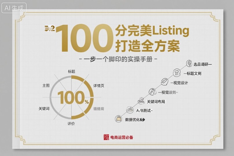 100分完美Listing打造全方案，想要完美listing必须是需要一步一个脚印的-赚金金-技能学习分享