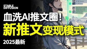 最新AI动态电影漫画小说推文,全流程实操教学,小白也能月入1W+-赚金金-技能学习分享
