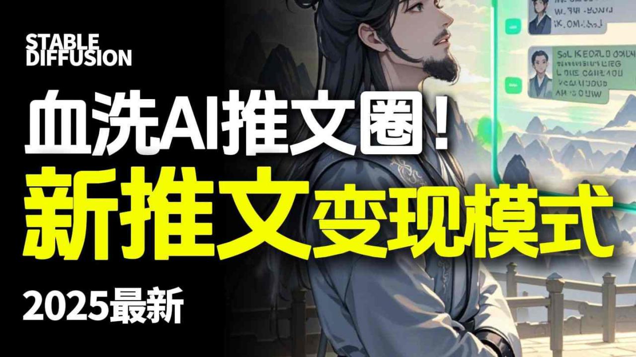 最新AI动态电影漫画小说推文，全流程实操教学，小白也能月入1W+-赚金金-技能学习分享