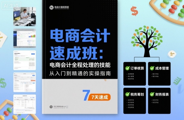 电商会计速成班，电商会计全程处理的技能-赚金金-技能学习分享