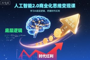人工智能2.0商业化思维变现课,学习AI底层逻辑,把握时代红利-赚金金-技能学习分享