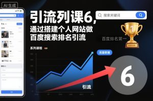 引流系列课6，通过搭建个人网站做百度搜索排名引流-赚金金-技能学习分享