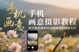 手机画意摄影教程,用手机也能拍出充满画意的摄影大片-赚金金-技能学习分享