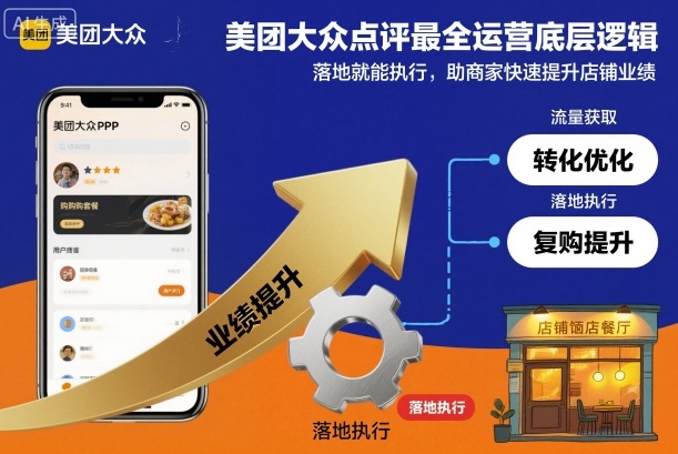 美团大众点评最全运营底层逻辑，落地就能执行，助商家快速提升店铺业绩-赚金金-技能学习分享