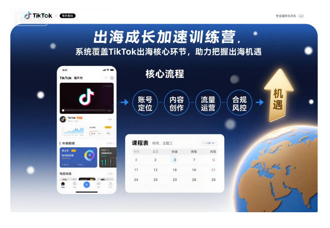 出海成长加速训练营，系统覆盖TikTok出海核心环节，助力把握出海机遇（更新）-赚金金-技能学习分享