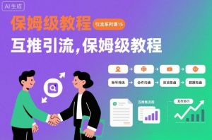 引流系列课15：互推引流，保姆级教程【文档】-赚金金-技能学习分享