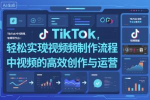 TikTok中视频制做流程，轻松实现Tk中视频的高效创作与运营-赚金金-技能学习分享