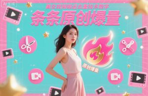 美女视频搬运去重技术教学，条条原创爆量-赚金金-技能学习分享