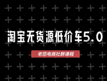 淘宝无货源价车5.0，​2025最新VIP淘宝无货源课程，1688代发，蓝海选品，零成本创业首选（更新）-赚金金-技能学习分享