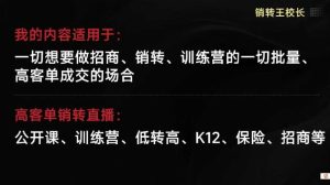 销转王校长合集,销转课,把公开课做成印钞机,送王校长印钞机课-赚金金-技能学习分享