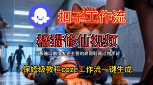 Coze扣子工作流一键生成橘猫修仙视频,保姆级搭建教程-赚金金-技能学习分享