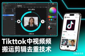 Tiktok中视频纯搬运剪辑去重技术，外来技术，自行测试-赚金金-技能学习分享