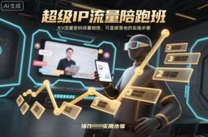 超级IP流量陪跑班，大V流量密码倾囊相授，可直接落地的实操步骤-赚金金-技能学习分享