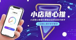 小店随心推微付费撬动自然流投手教学,小店随心推手把手教学-赚金金-技能学习分享