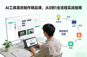 AI工具高效制作精品课，从0到1全流程实战指南-赚金金-技能学习分享