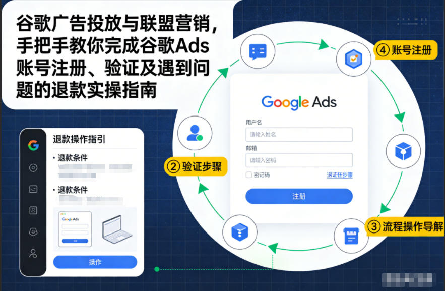 谷歌广告投放与联盟营销，手把手教你完成谷歌Ads账号注册、验证及遇到问题的退款实操指南-赚金金-技能学习分享
