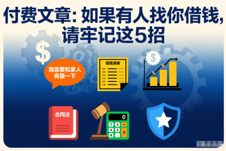 付费文章：如果有人找你借钱，请牢记这5招-赚金金-技能学习分享