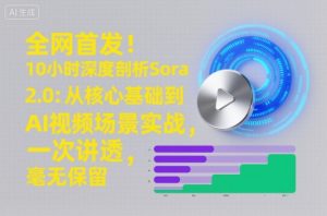 全网首发！10小时深度剖析Sora 2.0：从核心基础到AI视频场景实战，一次讲透，毫无保留-赚金金-技能学习分享