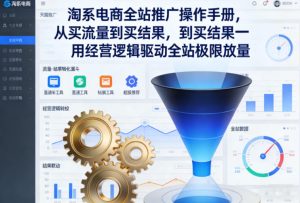 淘系电商全站推广操作手册,从买流量到买结果一用经营逻辑驱动全站极限放量-赚金金-技能学习分享