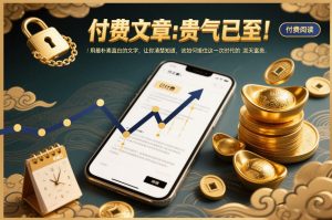 付费文章:贵气已至!用最朴素直白的文字,让你清楚知道,该如何接住这一次时代的泼天富贵-赚金金-技能学习分享