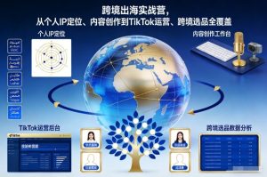 跨境出海实战营，从个人IP定位、内容创作到TikTok运营、跨境选品全覆盖-赚金金-技能学习分享