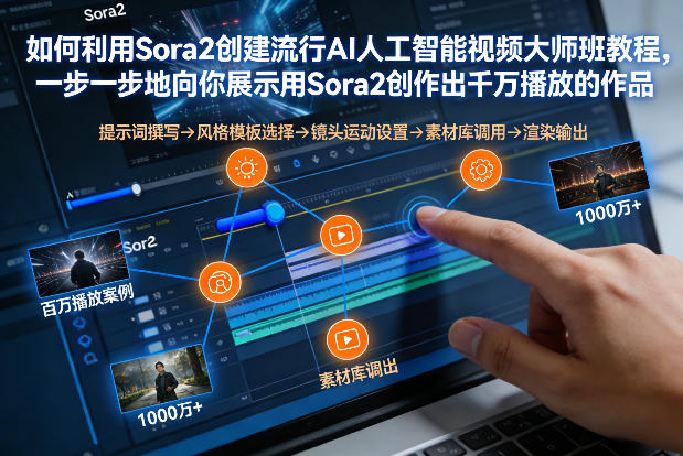 如何利用Sora2创建流行AI人工智能视频大师班，一步一步地向你展示用Sora2创作出千万播放的作品-赚金金-技能学习分享