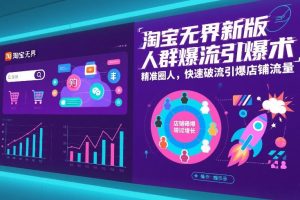 淘宝无界新版人群爆流引爆术，精准圈人，快速破流引爆店铺流量-赚金金-技能学习分享